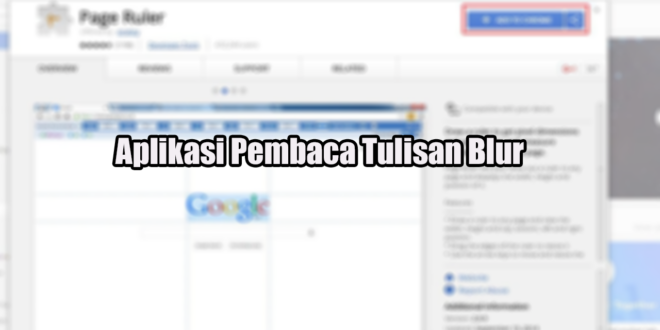 Aplikasi Pembaca Tulisan Blur